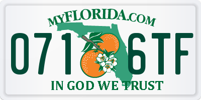 FL license plate 0716TF