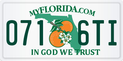 FL license plate 0716TI
