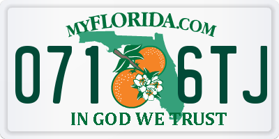 FL license plate 0716TJ