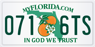FL license plate 0716TS