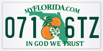 FL license plate 0716TZ