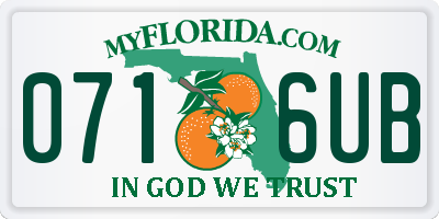 FL license plate 0716UB