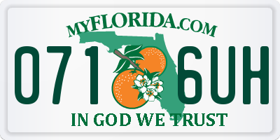 FL license plate 0716UH