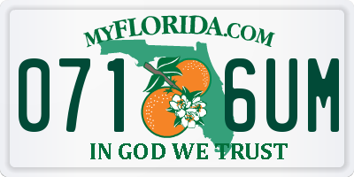 FL license plate 0716UM
