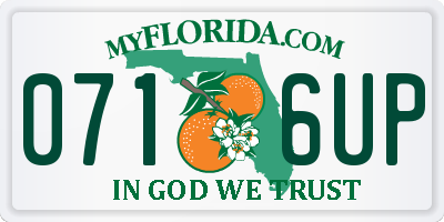 FL license plate 0716UP