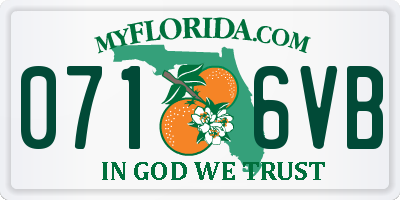 FL license plate 0716VB