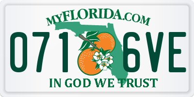 FL license plate 0716VE