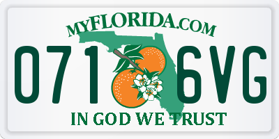 FL license plate 0716VG