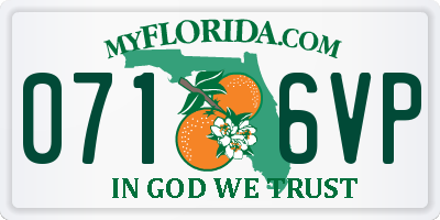 FL license plate 0716VP