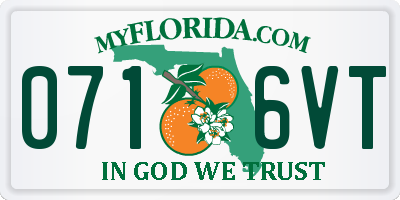 FL license plate 0716VT