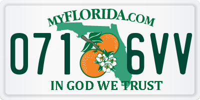 FL license plate 0716VV