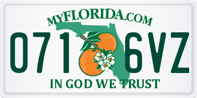 FL license plate 0716VZ
