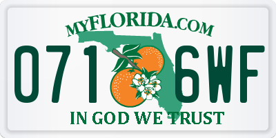 FL license plate 0716WF