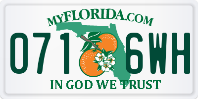 FL license plate 0716WH