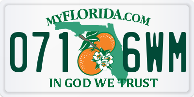 FL license plate 0716WM