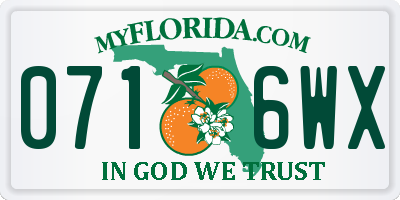 FL license plate 0716WX