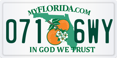 FL license plate 0716WY