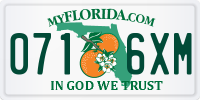 FL license plate 0716XM