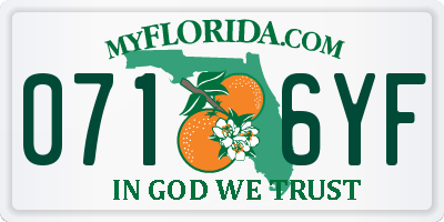 FL license plate 0716YF