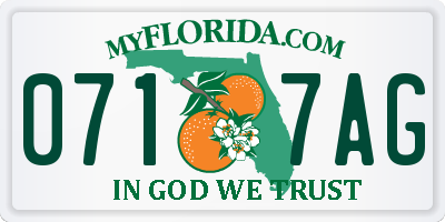 FL license plate 0717AG