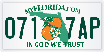FL license plate 0717AP