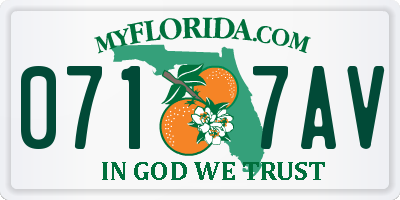FL license plate 0717AV