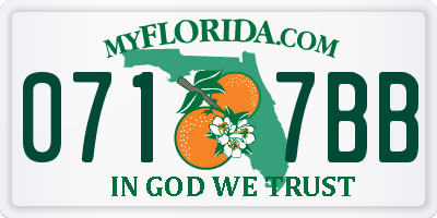 FL license plate 0717BB