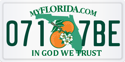 FL license plate 0717BE