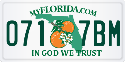 FL license plate 0717BM
