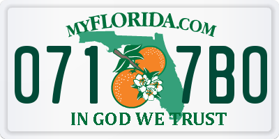 FL license plate 0717BO