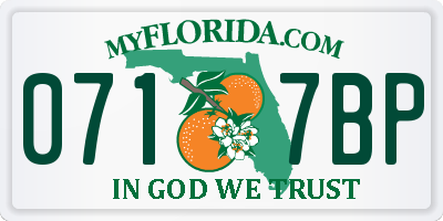 FL license plate 0717BP