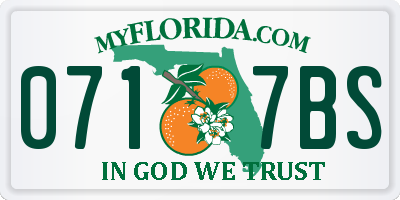 FL license plate 0717BS