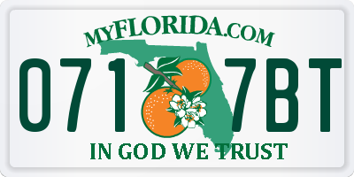 FL license plate 0717BT