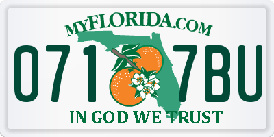 FL license plate 0717BU
