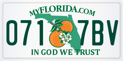 FL license plate 0717BV