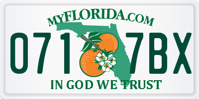 FL license plate 0717BX
