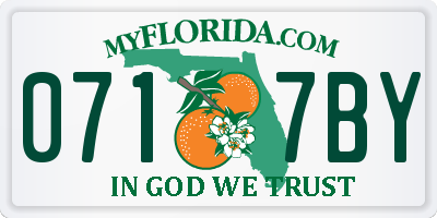 FL license plate 0717BY