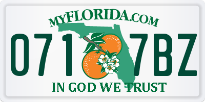 FL license plate 0717BZ