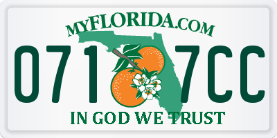 FL license plate 0717CC