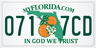 FL license plate 0717CD