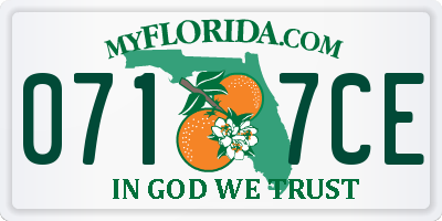 FL license plate 0717CE