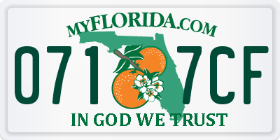 FL license plate 0717CF