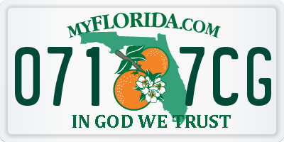 FL license plate 0717CG