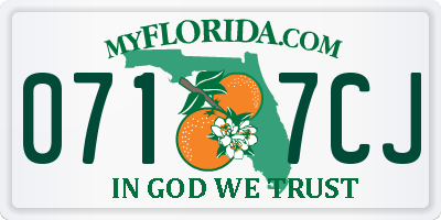 FL license plate 0717CJ