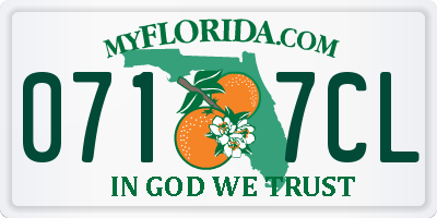 FL license plate 0717CL