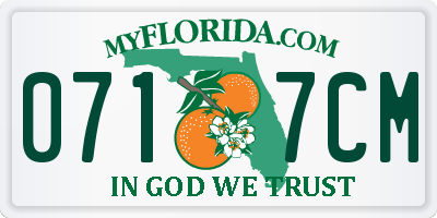 FL license plate 0717CM