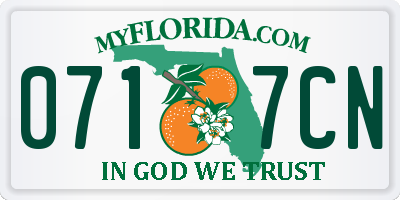 FL license plate 0717CN