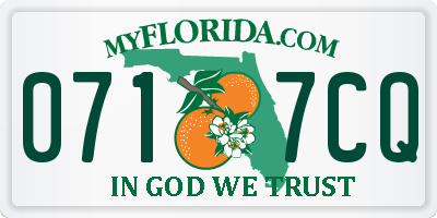 FL license plate 0717CQ