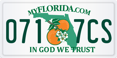 FL license plate 0717CS