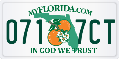 FL license plate 0717CT